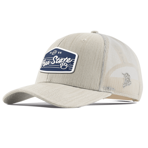Penn State University "Nittany Lions Football" Curved Trucker Beige Heather