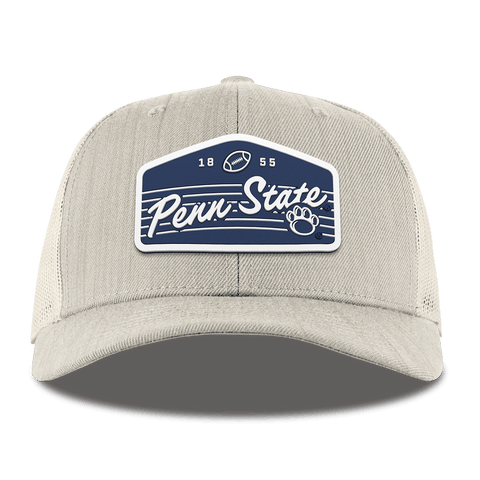 Penn State University "Nittany Lions Football" Curved Trucker Beige Heather