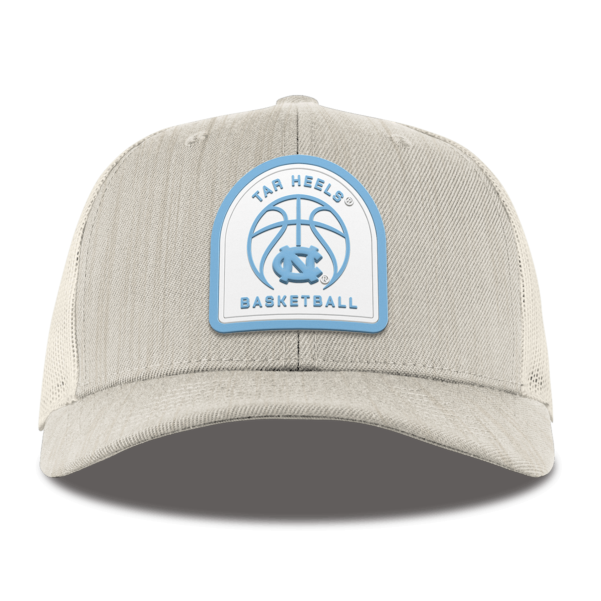 University of North Carolina "North Carolina Basketball" Curved Trucker Beige Heather Gray
