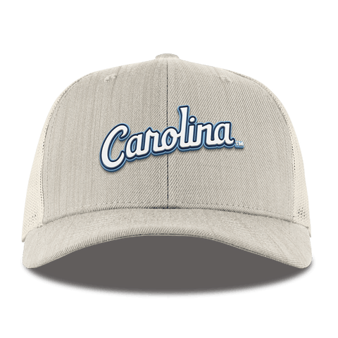 University of North Carolina "North Carolina Script" Curved Trucker Beige Heather 