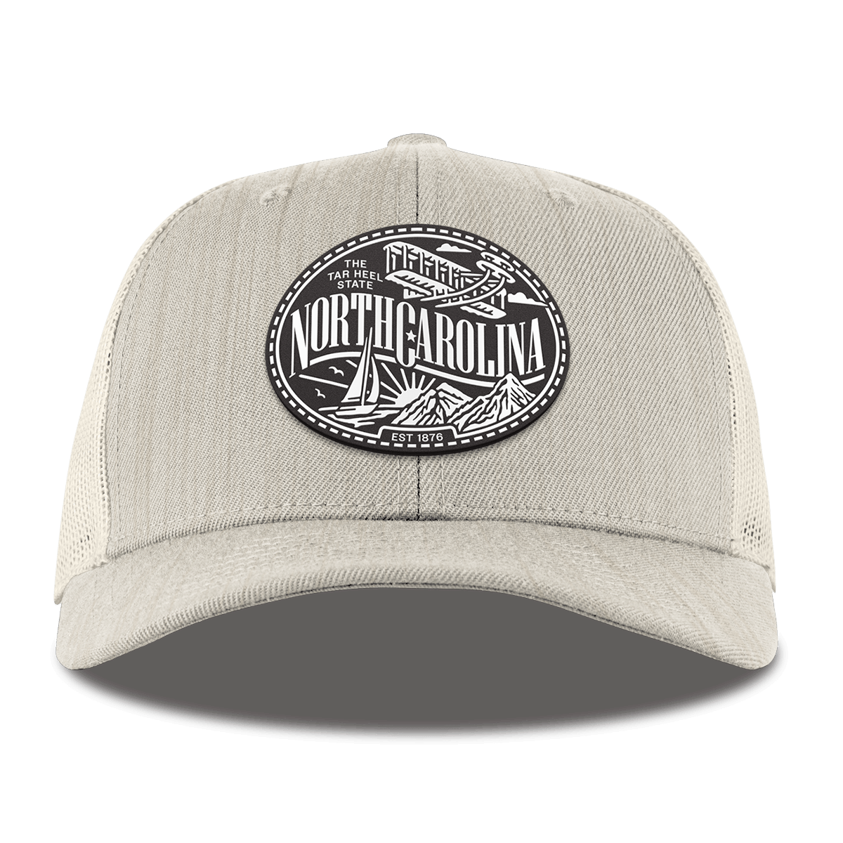 North Carolina Traveler Curved Trucker Beige Heather