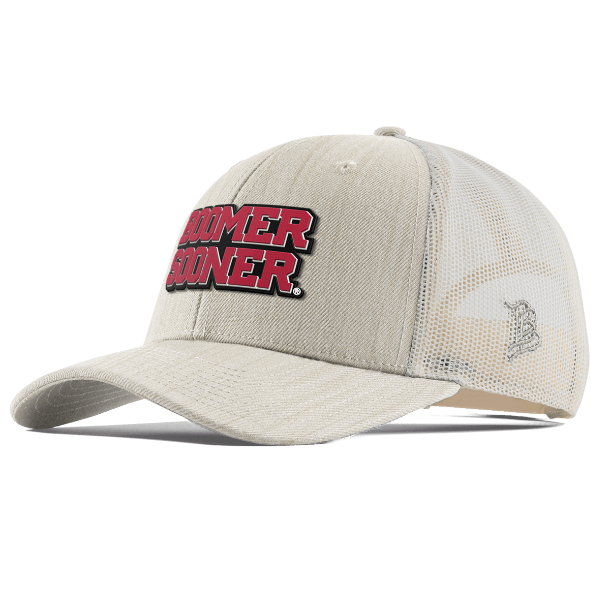 University of Oklahoma "Oklahoma Block" Curved Trucker Beige Heather