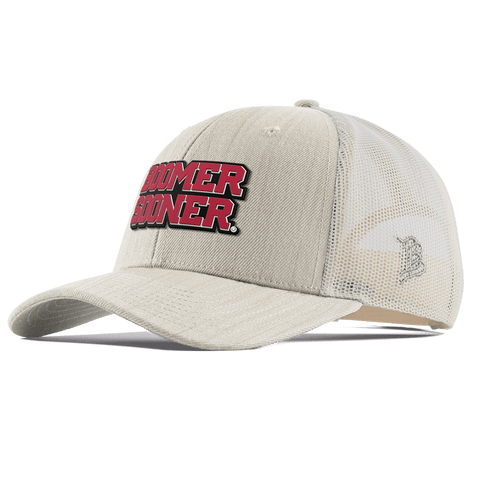 University of Oklahoma "Oklahoma Block" Curved Trucker Beige Heather