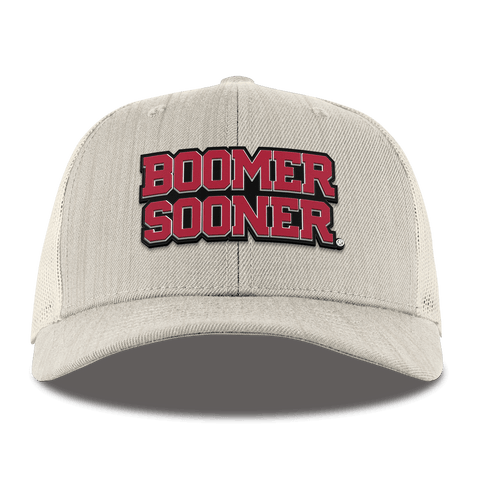 University of Oklahoma "Oklahoma Block" Curved Trucker Beige Heather