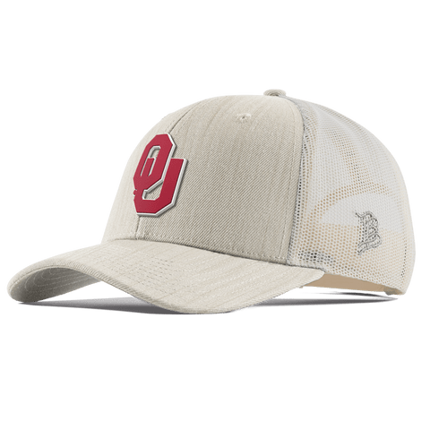 University of Oklahoma "Oklahoma Team Logo" Curved Trucker Beige Heather