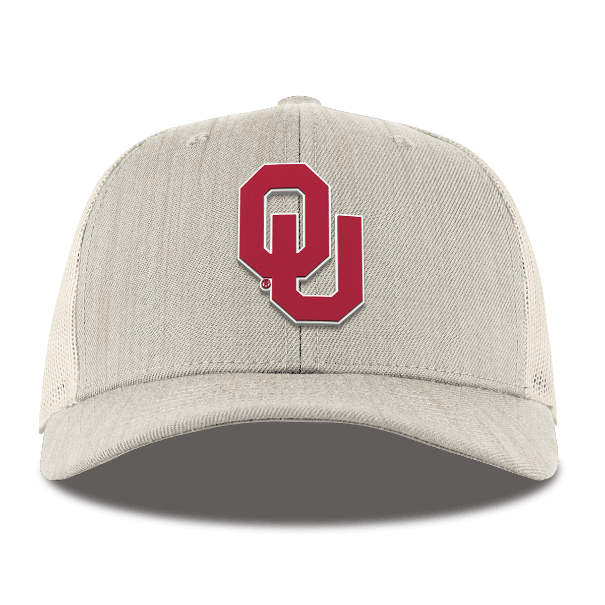 University of Oklahoma "Oklahoma Team Logo" Curved Trucker Beige Heather