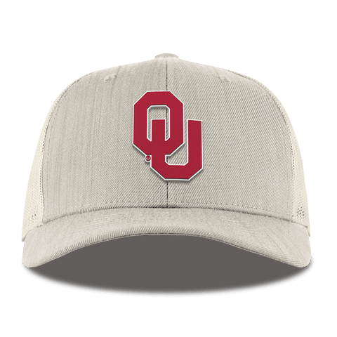 University of Oklahoma "Oklahoma Team Logo" Curved Trucker Beige Heather