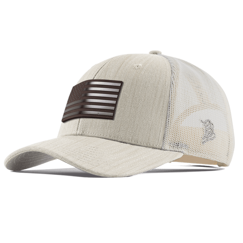 Old Glory Midnight Curved Trucker Beige Heather