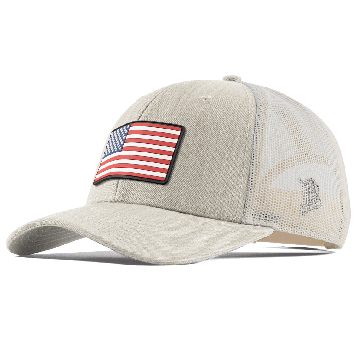 Old Glory PVC Curved Trucker Beige Heather 