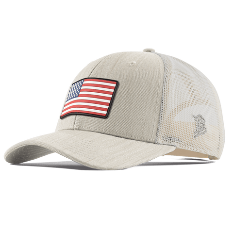 Old Glory PVC Curved Trucker Beige Heather 