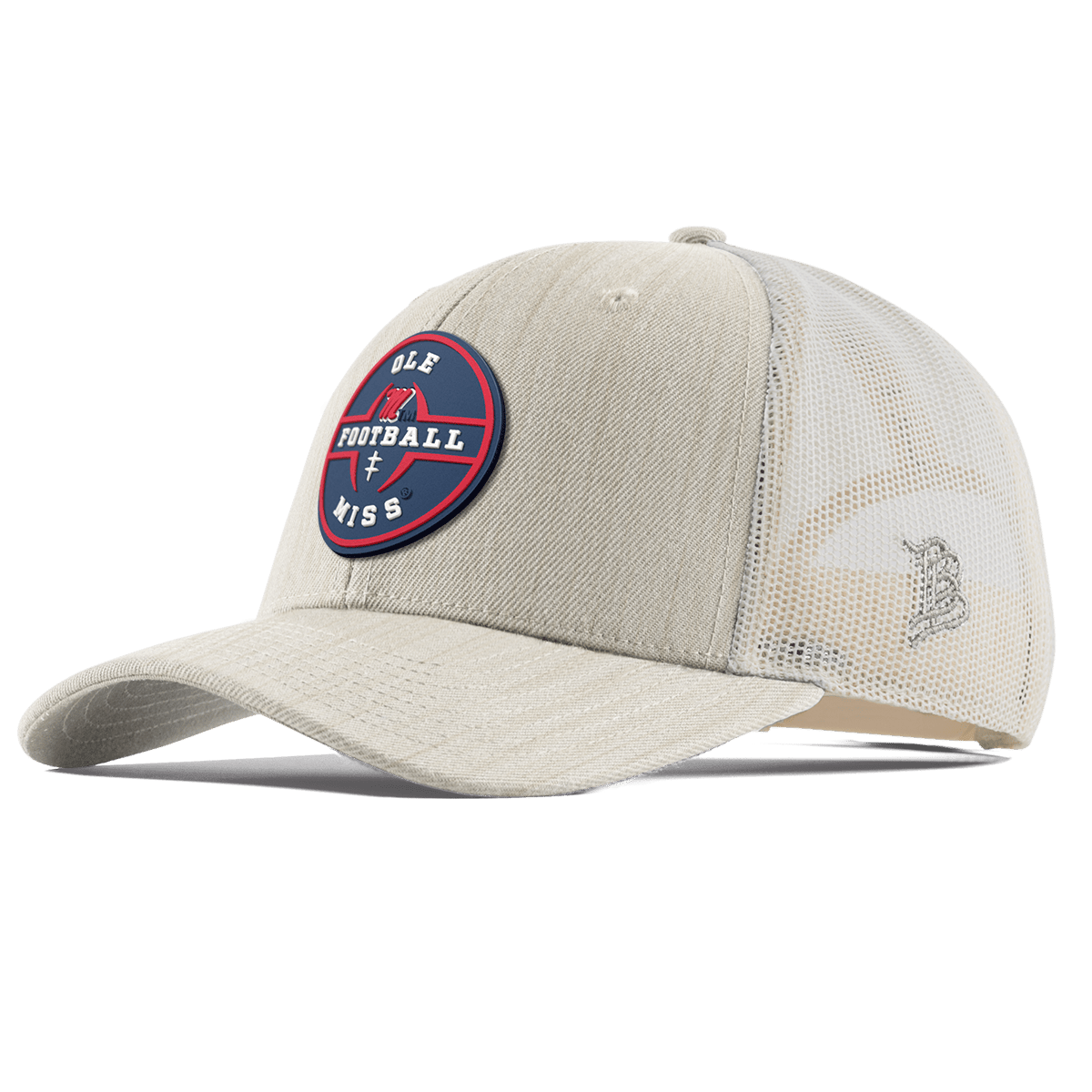University of Mississippi "Ole Miss Football Legacy" Curved Trucker Beige Heather