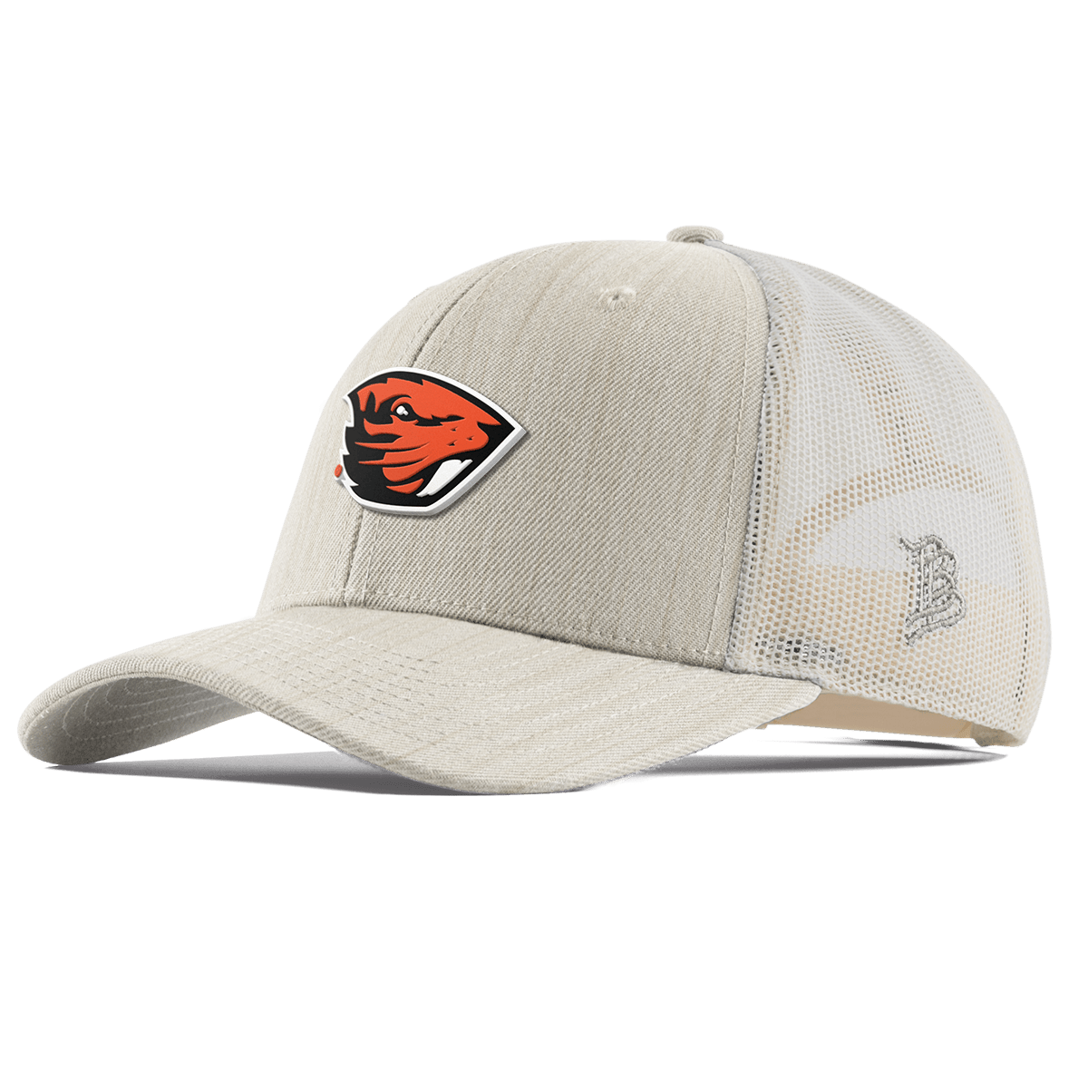 Oregon State University "Oregon State Team Logo" Curved Trucker Beige Heather