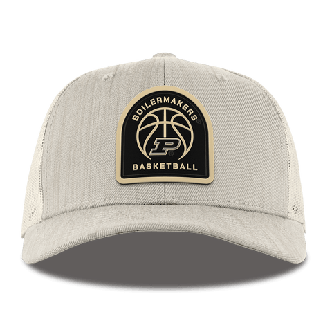 Purdue University "Purdue Basketball" Curved Trucker Beige Heather Gray