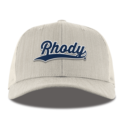 University of Rhode Island "Rhody Script" Curved Trucker Beige Heather