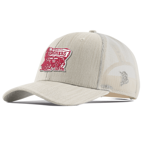 University of Oklahoma "Sooner Schooner" Curved Trucker Beige Heather