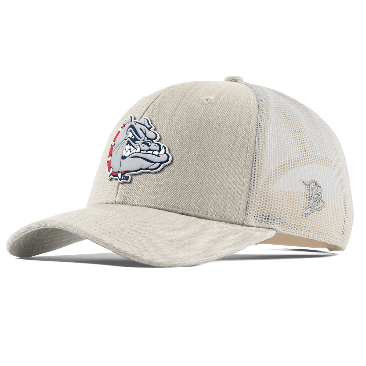 Gonzaga University "Spike The Bulldog" Curved Trucker Beige Heather