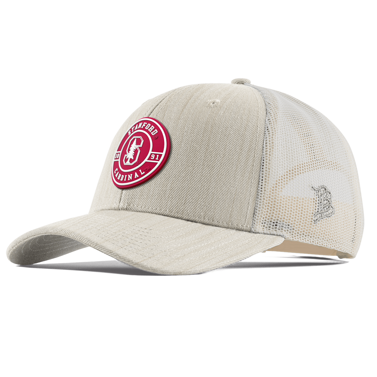 Stanford University "Stanford Seal" Curved Trucker Beige Heather