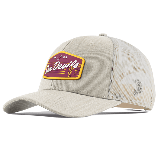 Arizona State University "Sun Devils Football" Curved Trucker Beige Heather