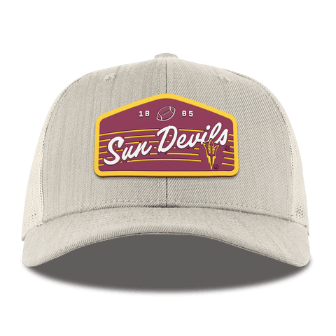 Arizona State University "Sun Devils Football" Curved Trucker Beige Heather