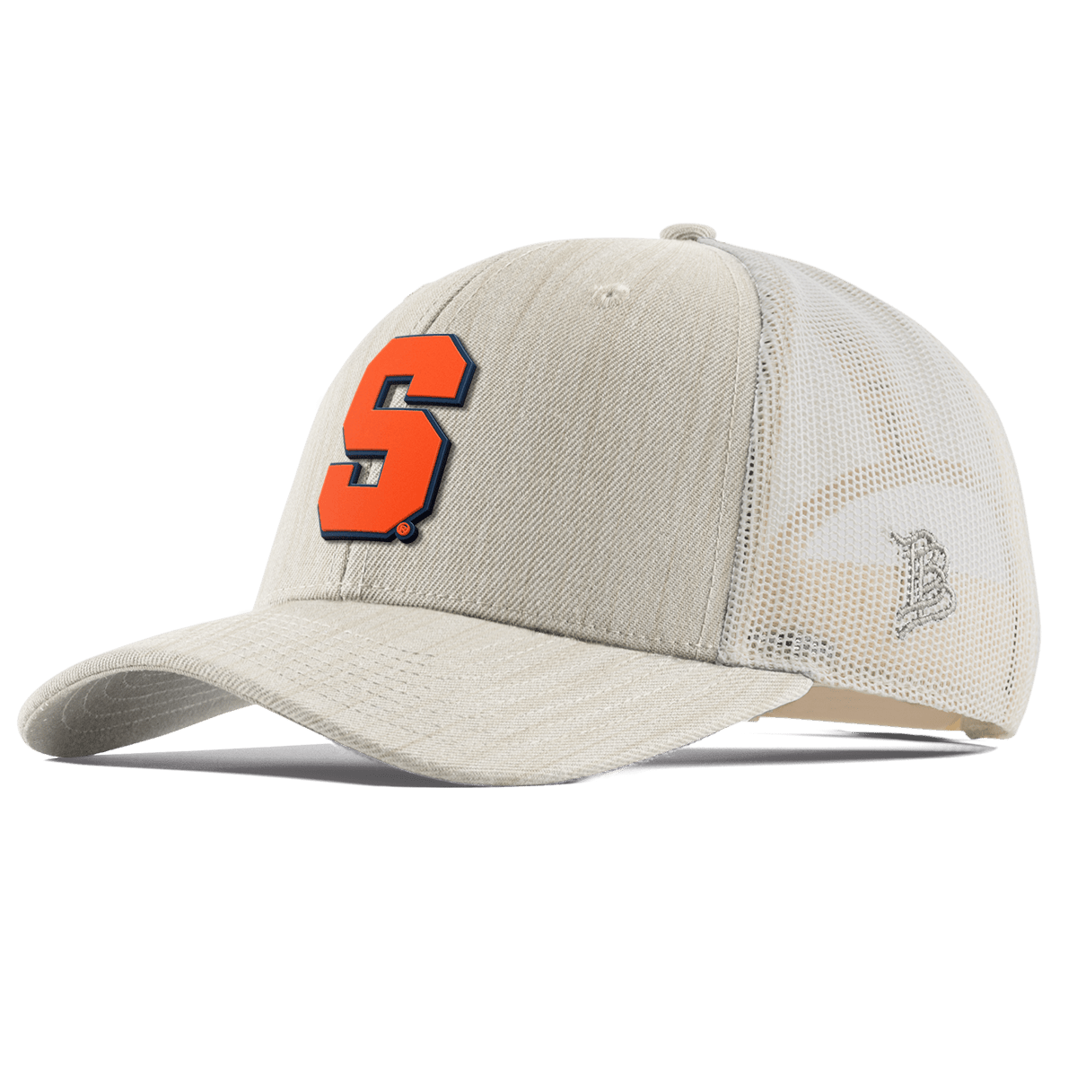 Syracuse University "Syracuse Orange Block" Curved Trucker Beige Heather