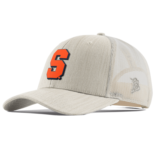 Syracuse University "Syracuse Orange Block" Curved Trucker Beige Heather