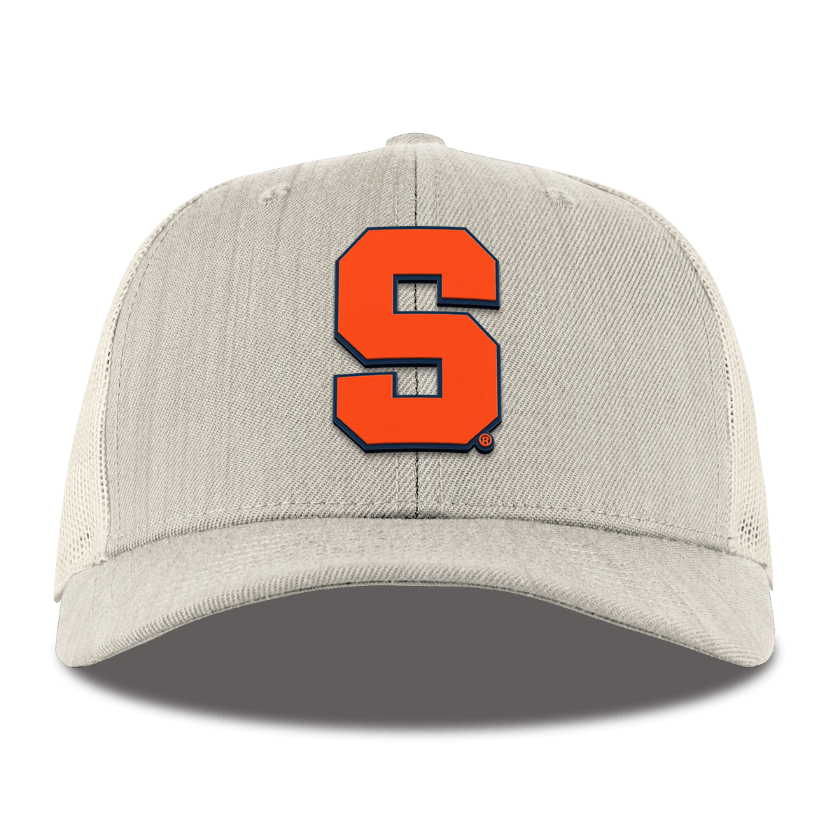 Syracuse University "Syracuse Orange Block" Curved Trucker Beige Heather