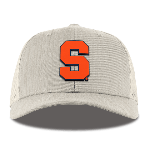 Syracuse University "Syracuse Orange Block" Curved Trucker Beige Heather