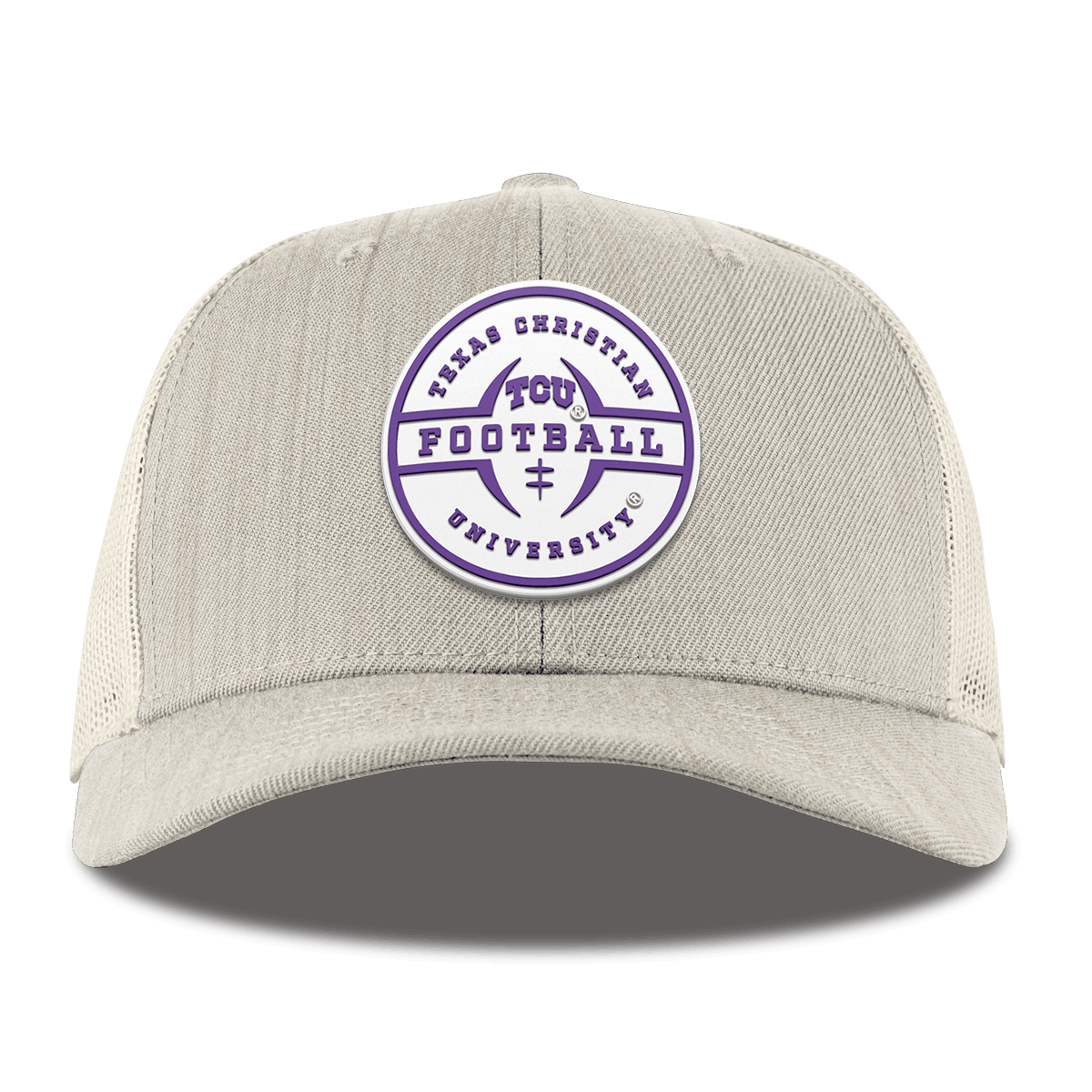 Texas Christian University "TCU Football Legacy" Curved Trucker Beige Heather