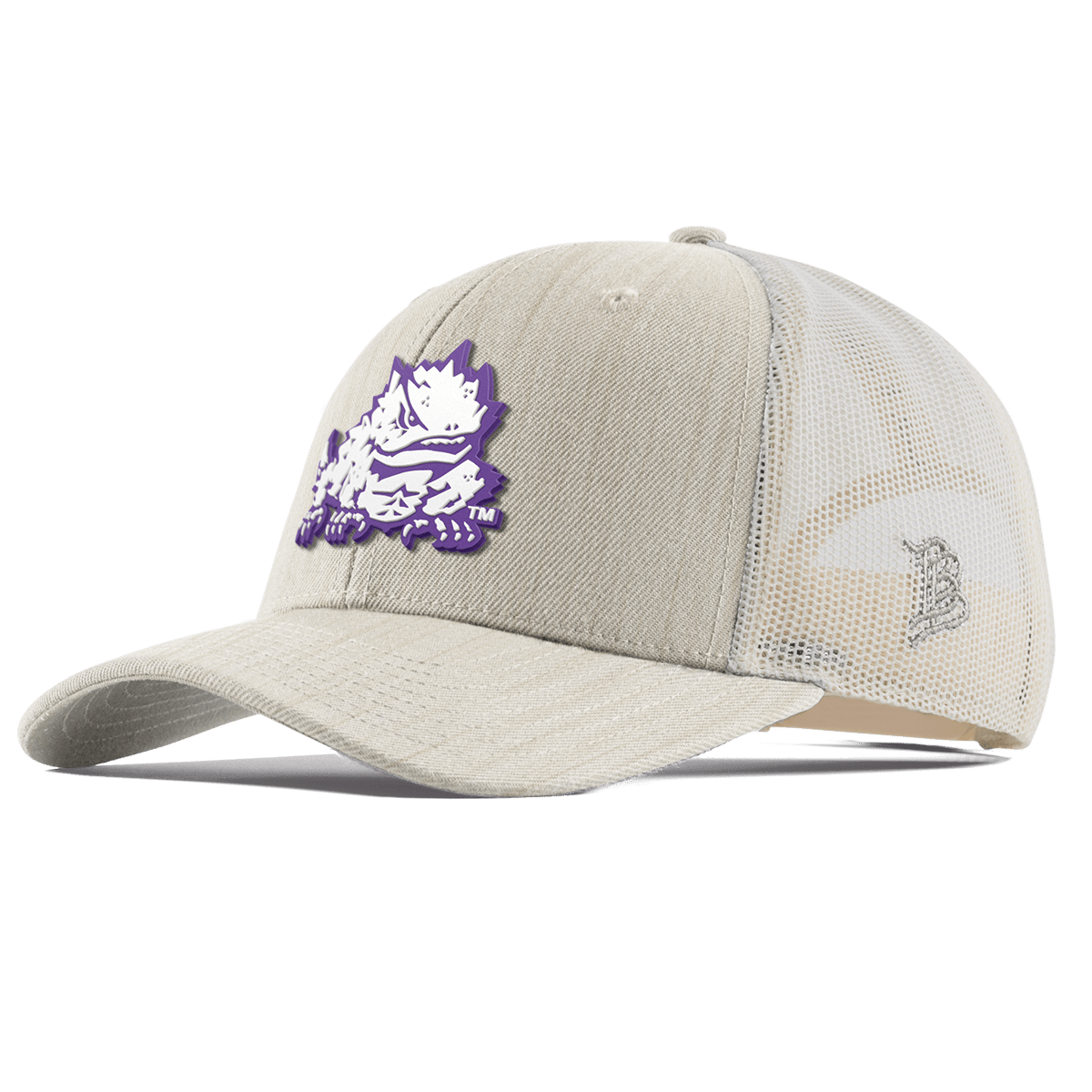 Texas Christian University "TCU Team Logo" Curved Trucker Beige Heather 