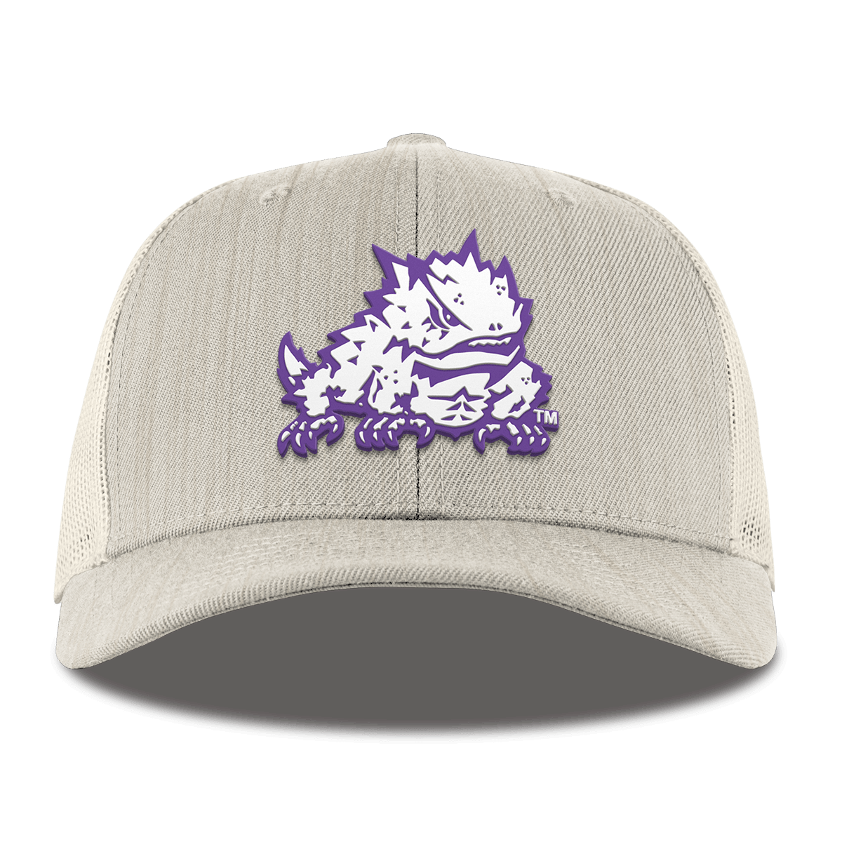 Texas Christian University "TCU Team Logo" Curved Trucker Beige Heather 