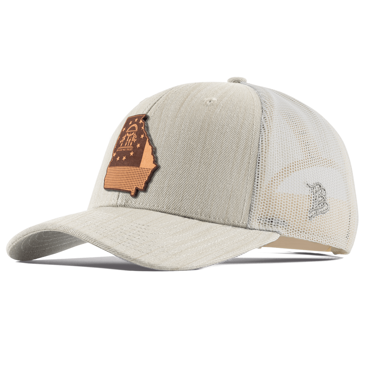Georgia 4 Curved Trucker Beige Heather