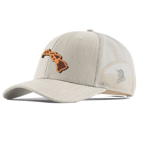 Hawaii 50 Curved Trucker Beige Heather