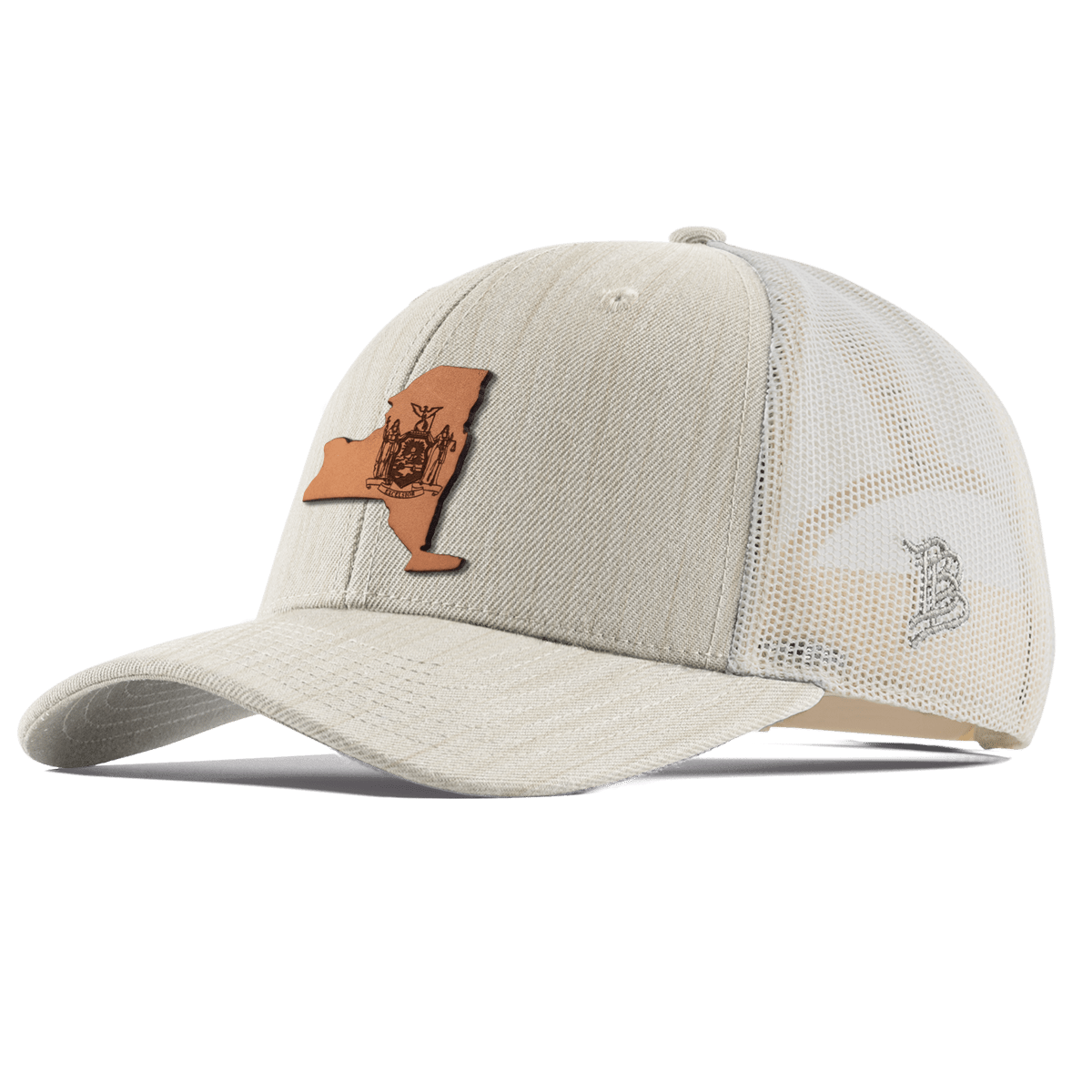 New York 11 Curved Trucker Beige Heather