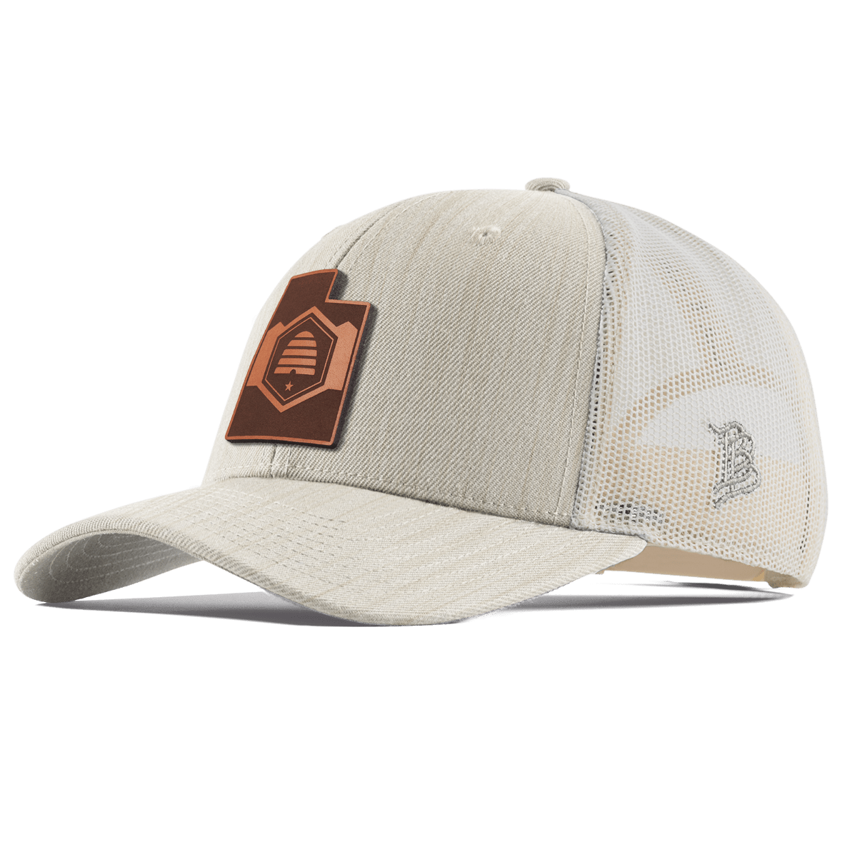 Utah 45 Curved Trucker Beige Heather