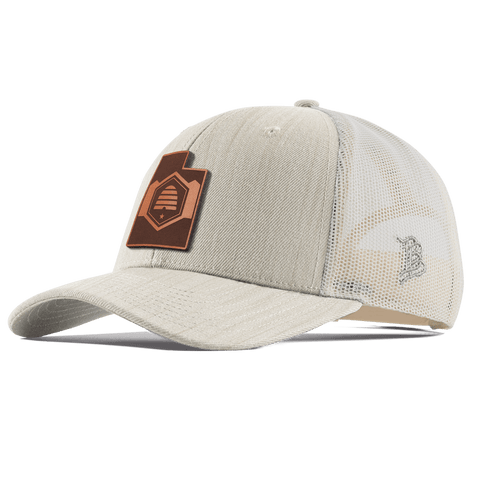 Utah 45 Curved Trucker Beige Heather
