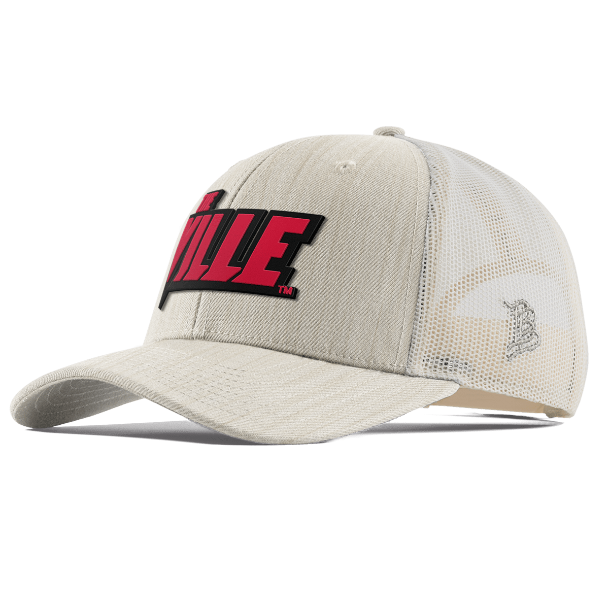 University of Louisville "The Ville Block" Curved Trucker Beige Heather