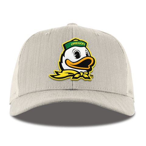 University of Oregon "The Duck" Curved Trucker Beige Heather