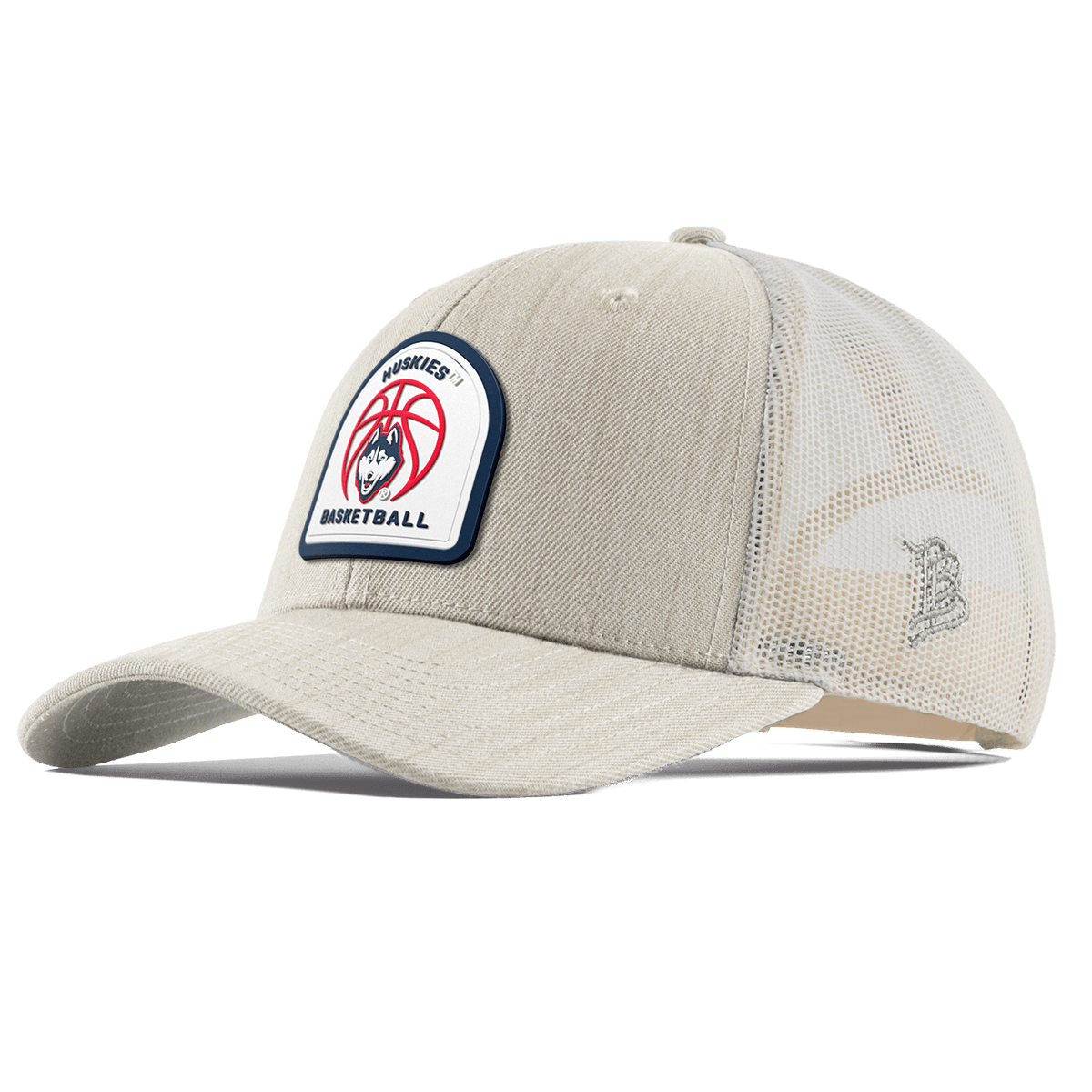 University of Connecticut "UConn Basketball" Curved Trucker Beige Heather Gray