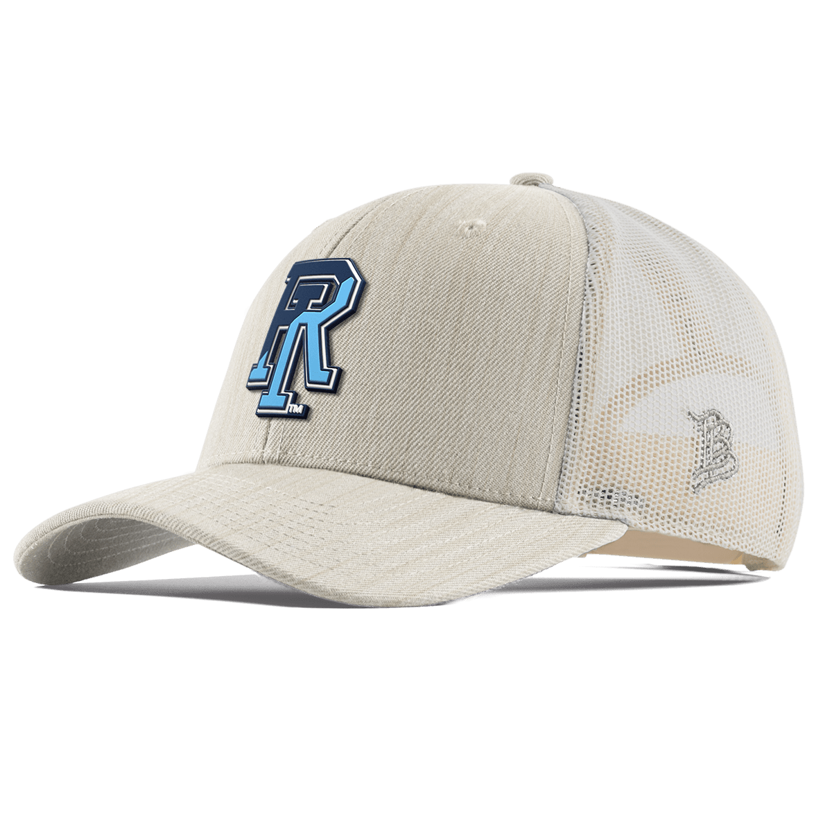 University of Rhode Island "URI Team Logo" Curved Trucker Beige Heather