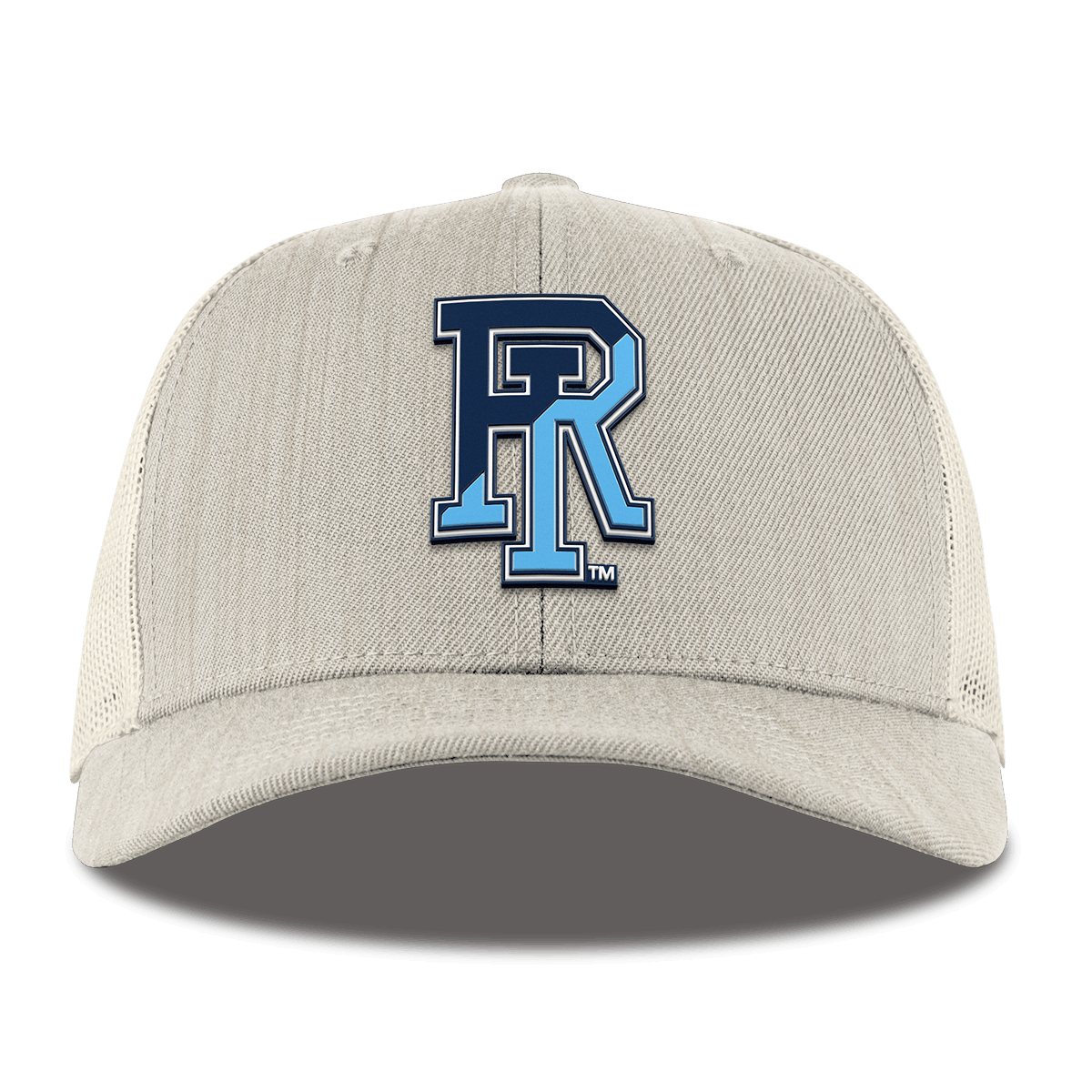 University of Rhode Island "URI Team Logo" Curved Trucker Beige Heather