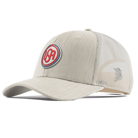 USA Icon Curved Trucker Beige Heather 