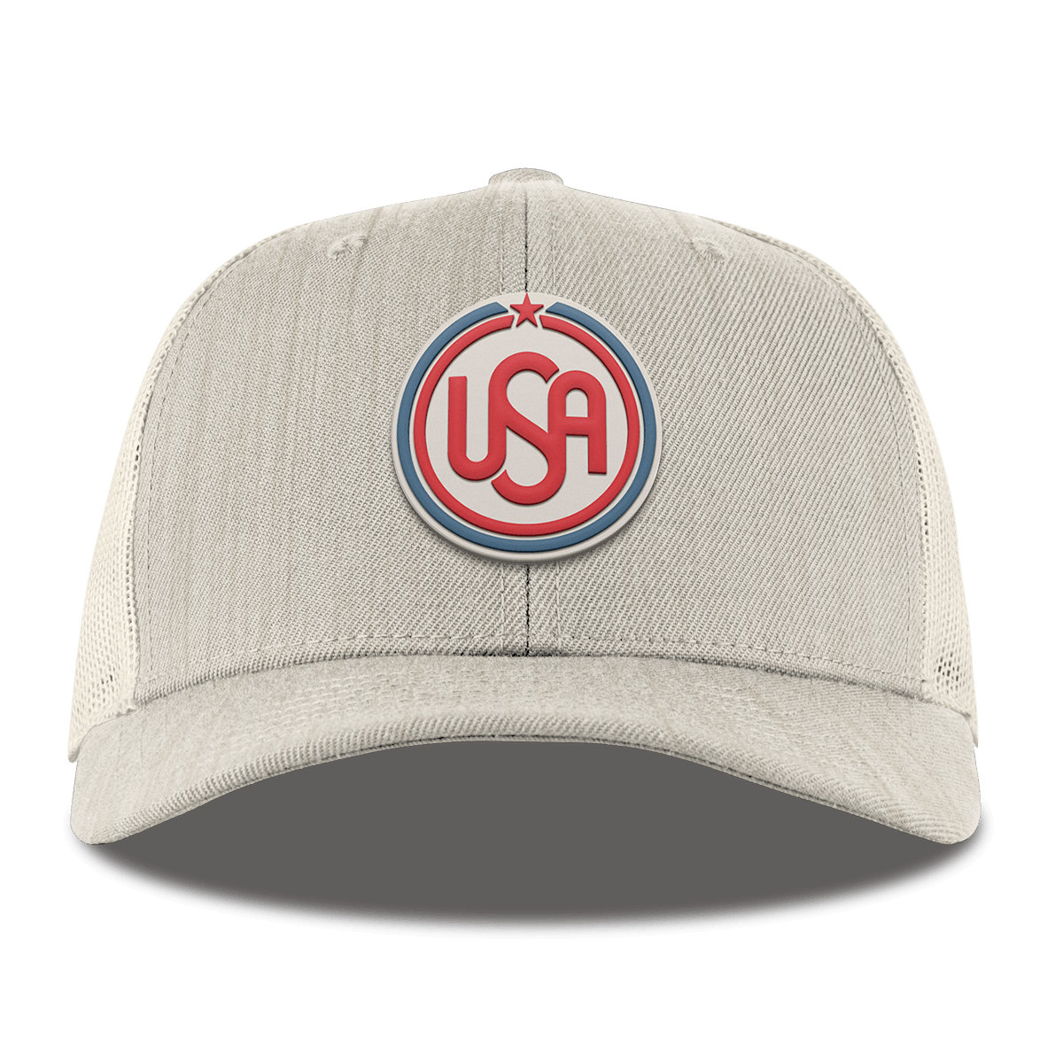 USA Icon Curved Trucker Beige Heather 