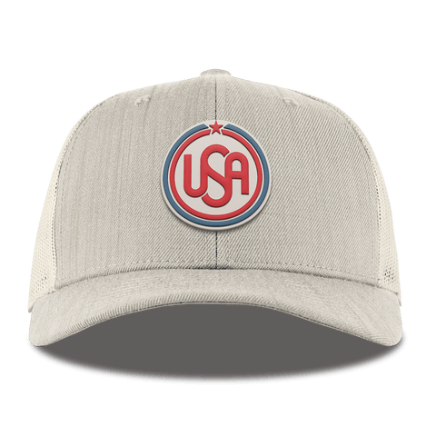 USA Icon Curved Trucker Beige Heather 