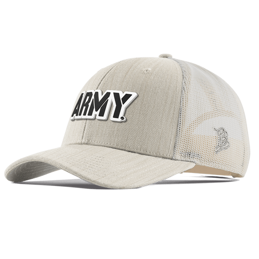 Army "Vintage Army Block" Curved Trucker Beige Heather 