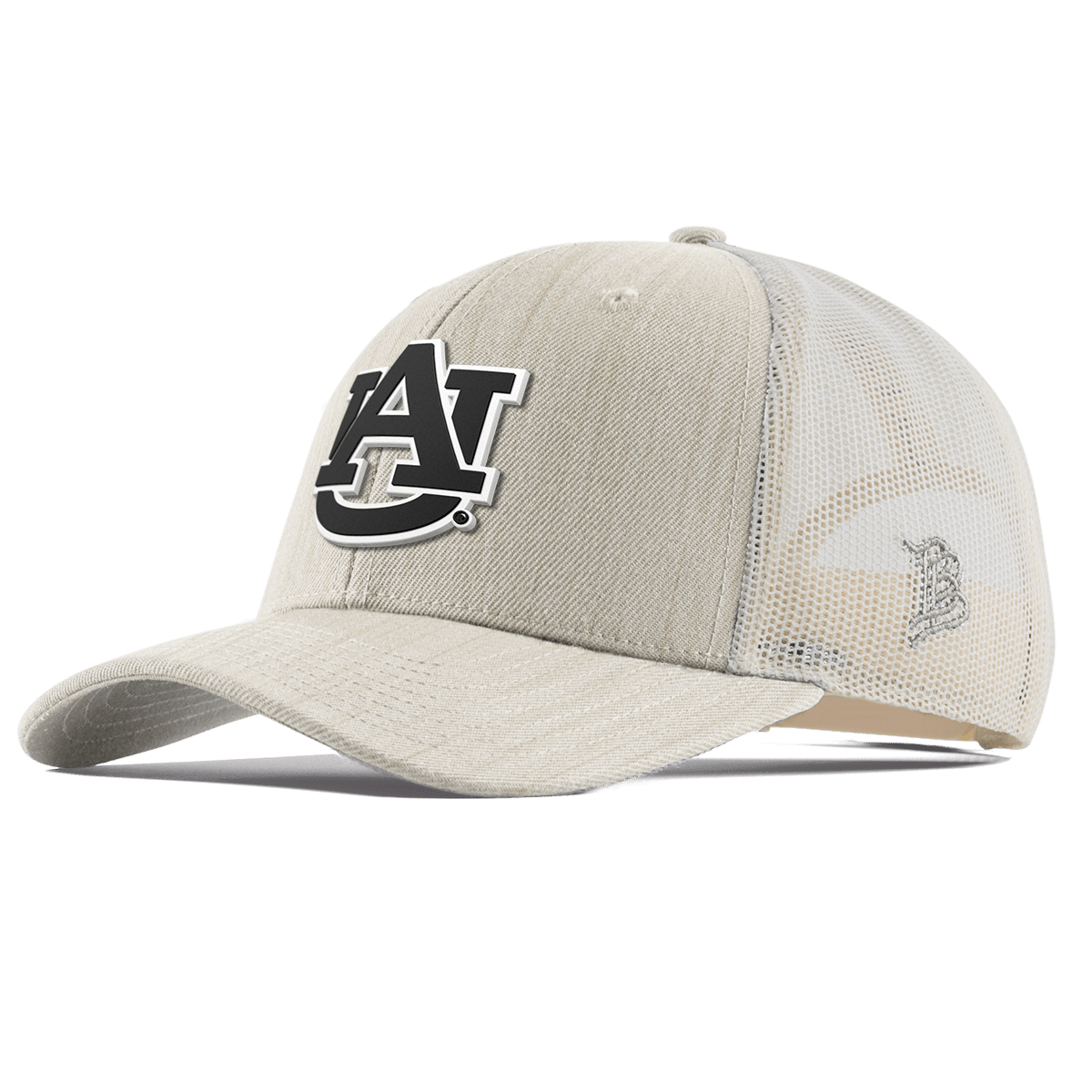 Auburn University "Vintage Auburn Team Logo" Curved Trucker Beige Heather