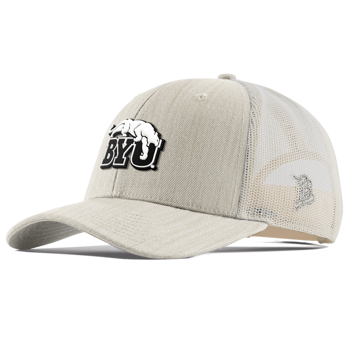 Brigham Young University "Vintage BYU Cougars" Curved Trucker Beige Heather