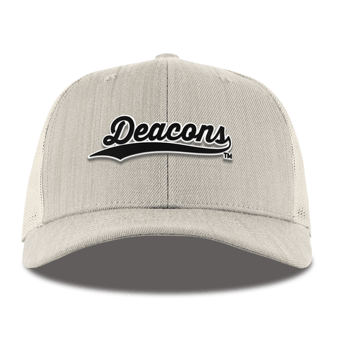 Wake Forest University "Vintage Deacons Script" Curved Trucker Beige Heather