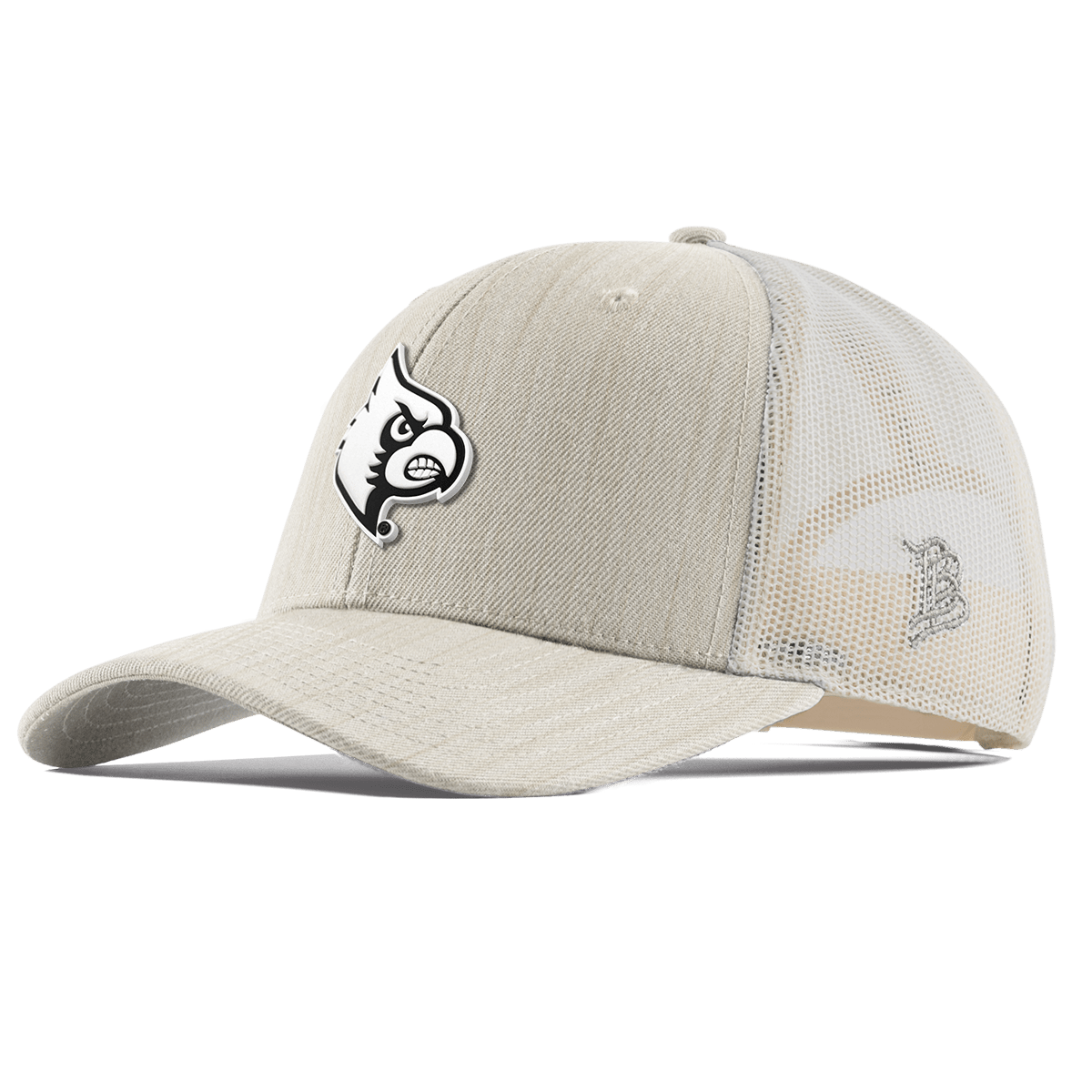 University of Louisville "Vintage Louisville Team Logo" Curved Trucker Beige Heather