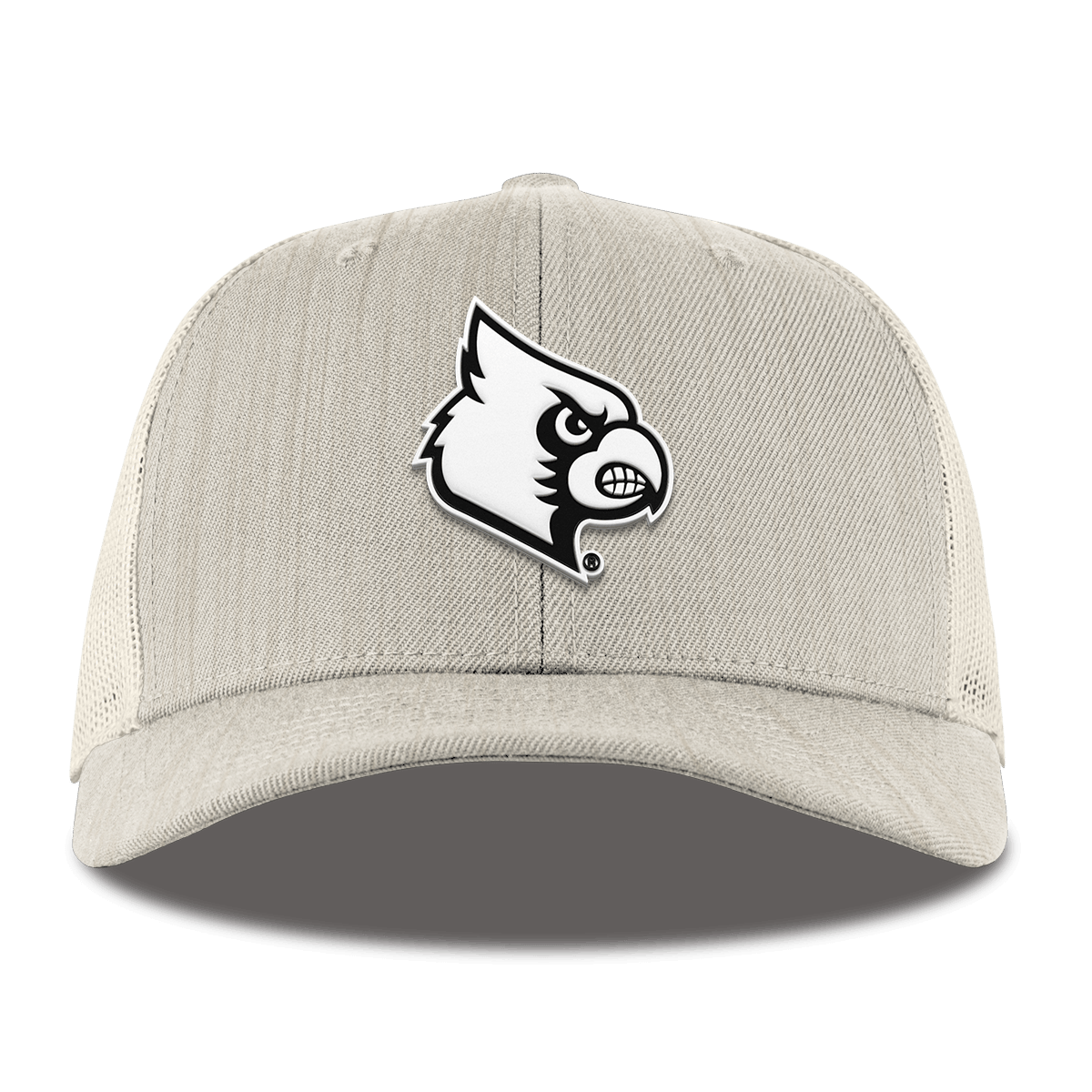 University of Louisville "Vintage Louisville Team Logo" Curved Trucker Beige Heather
