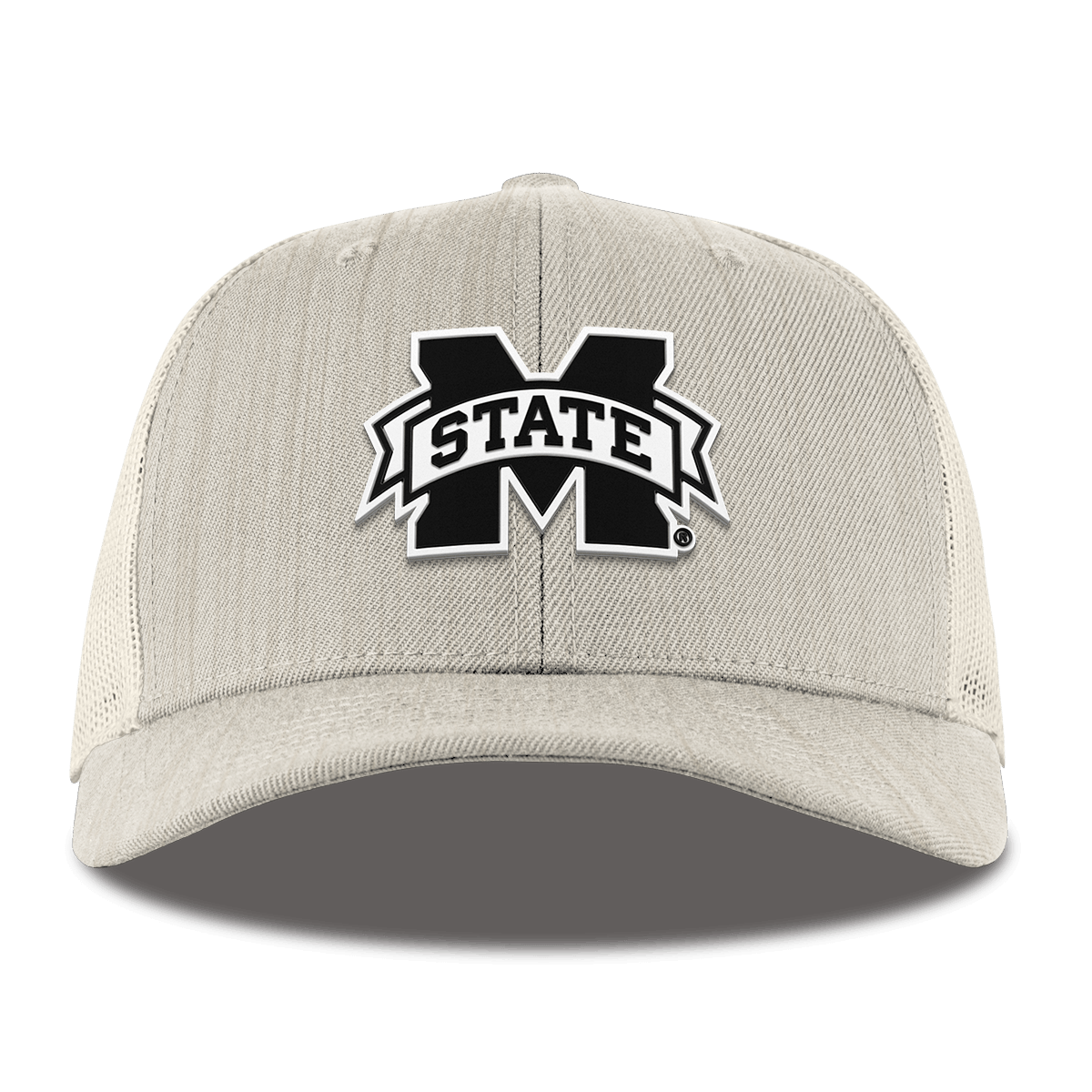 Mississippi State University "Vintage Miss State Team Logo" Curved Trucker Beige Heather
